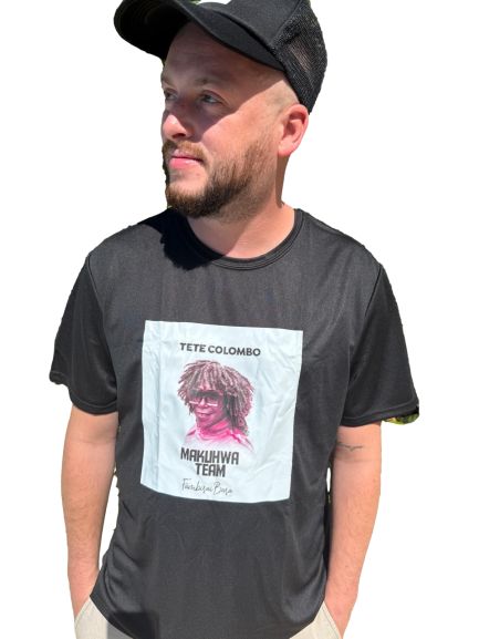 Tete Colombo Large Black Polyester T-Shirt